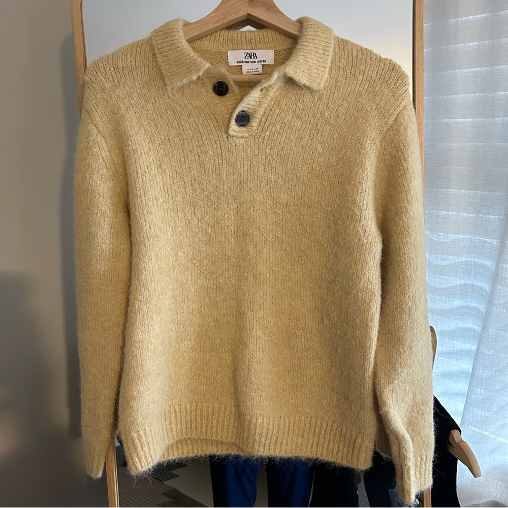 Zara Yellow Polo Sweater